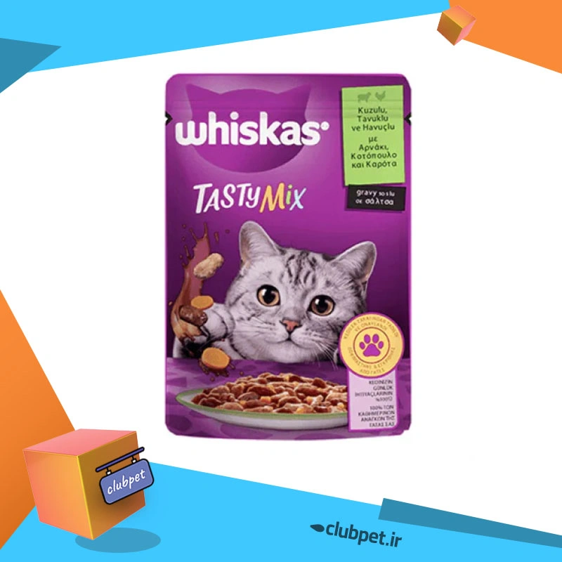 پوچ گربه ویسکاس مدل میکس بره و مرغ